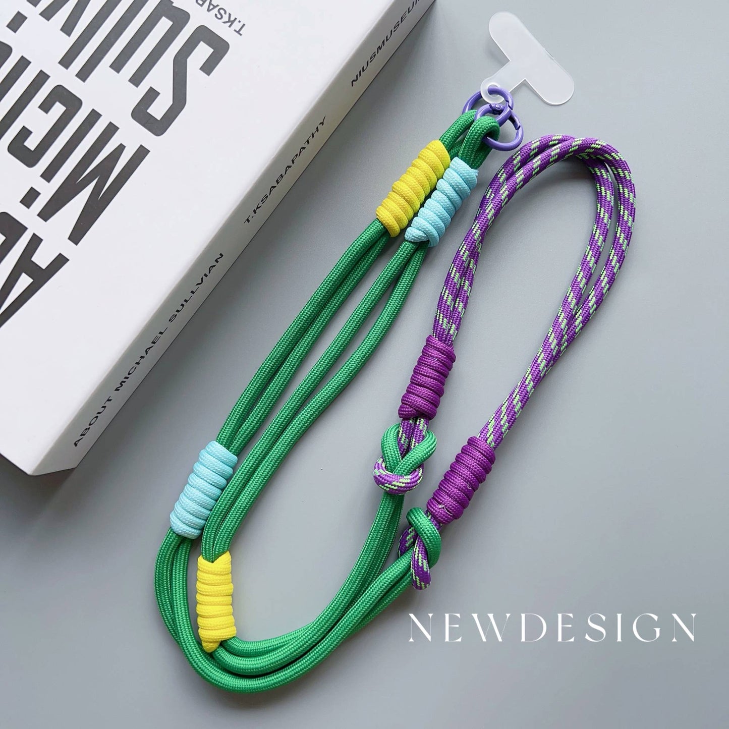 Cordão de pescoço tipo alça transversal ajustável para celular, estilo coreano, com remendo de substituição para acessórios de celular