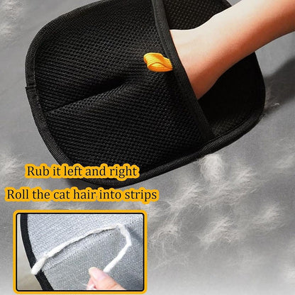 4Pcs Pet Static Hair Removal Gloves Reusable Washable Safe Remover Cat Hair Reusable Glove Carpet Removal Pet Fur Hair