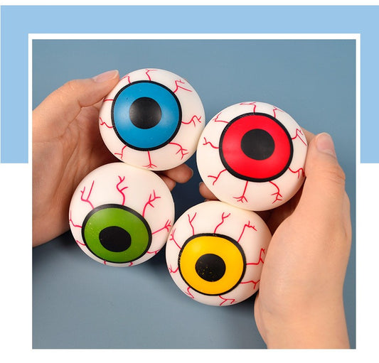 Halloween Horror Eyeball Squishy Toys - Soft Plastic Stress Balls, Novelty Fidget Gadgets, Perfect Party Favors, Gag Gifts