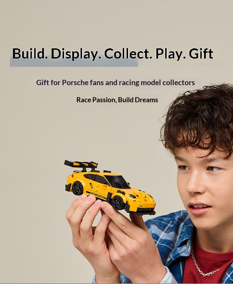 Lego Building Blocks Série Mecânica 911 Carro Esportivo Blocos de Montar Modelo de Corrida, Brinquedo de Carro de Alta Dificuldade Presente para Menino
