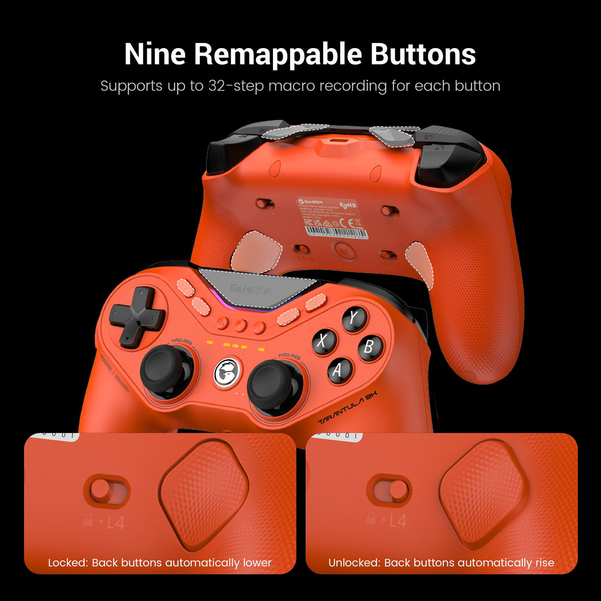 GameSir T3 CE Tarantula 8k Wired Controller Custom TMR Joystick Omron Micro Switches for Steam Switch Android PC Gamepad