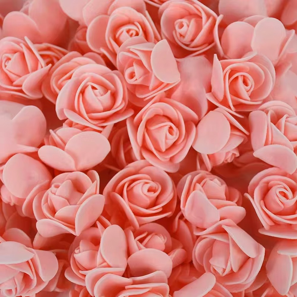 2000/10pcs Mini  Artificial Rose Flowers Head  Rose Heads DIY Valentine's Day Roses Wedding Bouquets Party Gift Candy Box Decor