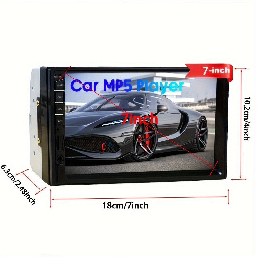 MTIJIEY 2 din Rádio Automotivo 7" HD Tela Touch Autorádio Player Multimídia Universal Carro Estéreo MP5 BT TF FM Câmera