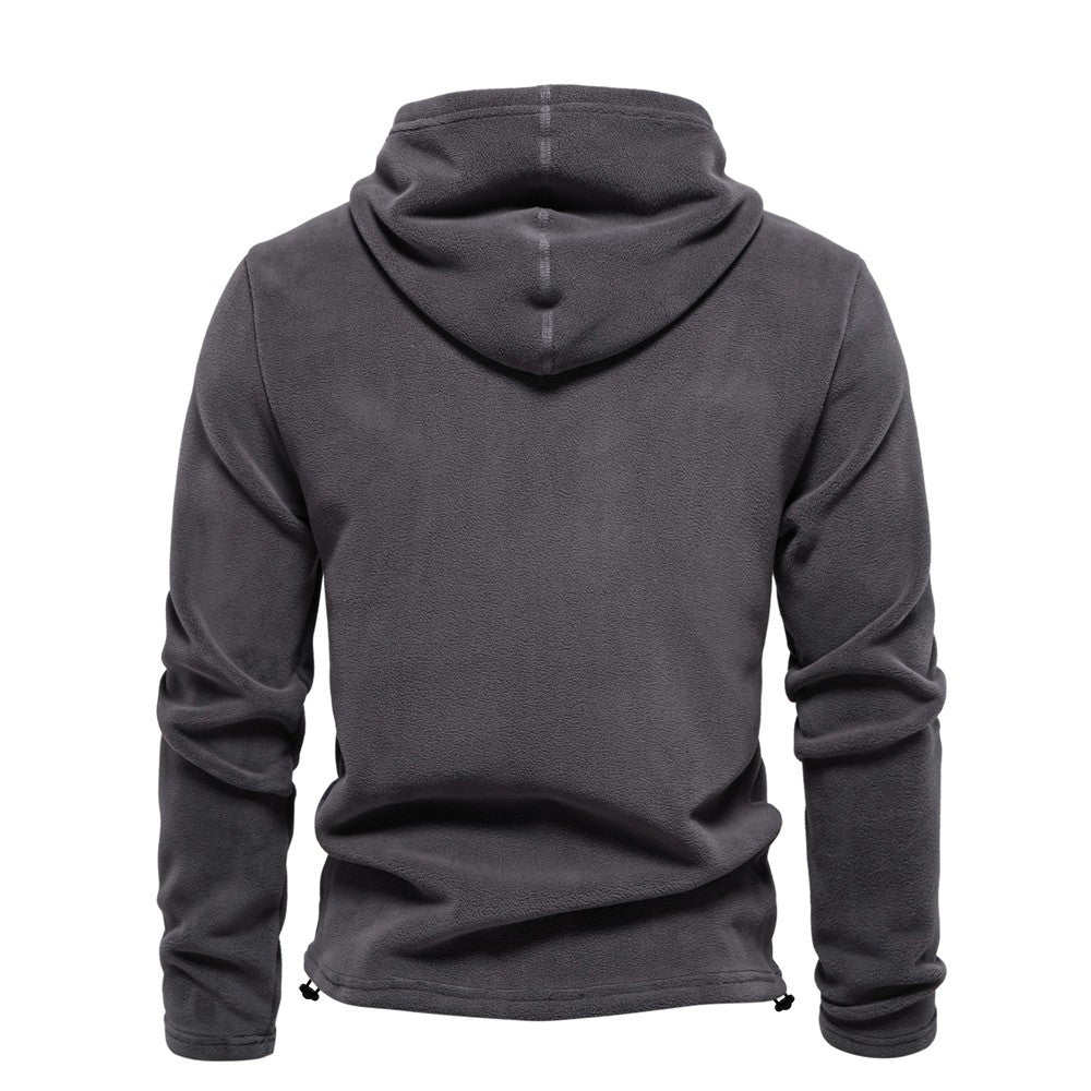 AIOPESON Brand Quality Thicken Warm Fleece Jacket for Men Zipper Neck Pullover Men's Sweatshirt Soft Shell Mens Jacket