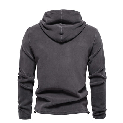 AIOPESON Brand Quality Thicken Warm Fleece Jacket for Men Zipper Neck Pullover Men's Sweatshirt Soft Shell Mens Jacket