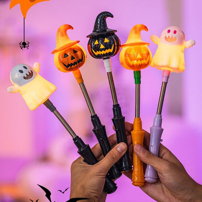 Halloween Party Decoration Halloween Hand Shaker Sticks Pumpkin Ghost Stick Gift Party Favor Gifts Party Supplies
