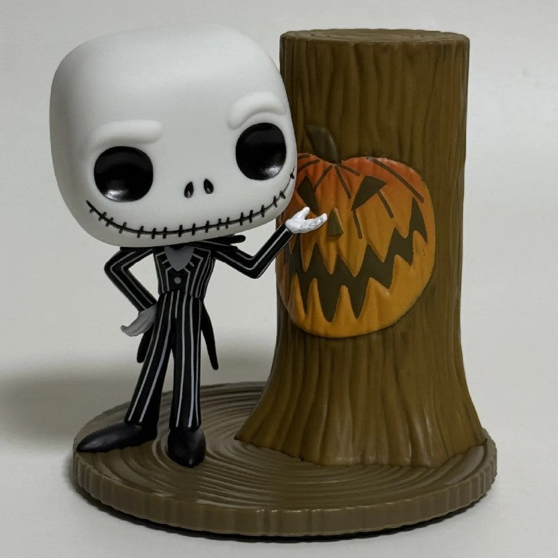 Anime O Estranho Mundo de Jack Q-Version Bonecos de Ação Halloween Jack Caveira Terror Bonecos de Ação Modelo de Enfeite Presentes
