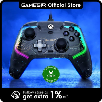 GameSir Kaleid Xbox Controller Wired Gamepad for Xbox Series X, Xbox Series S, Xbox One Game Console, with Hall Effect Joystick