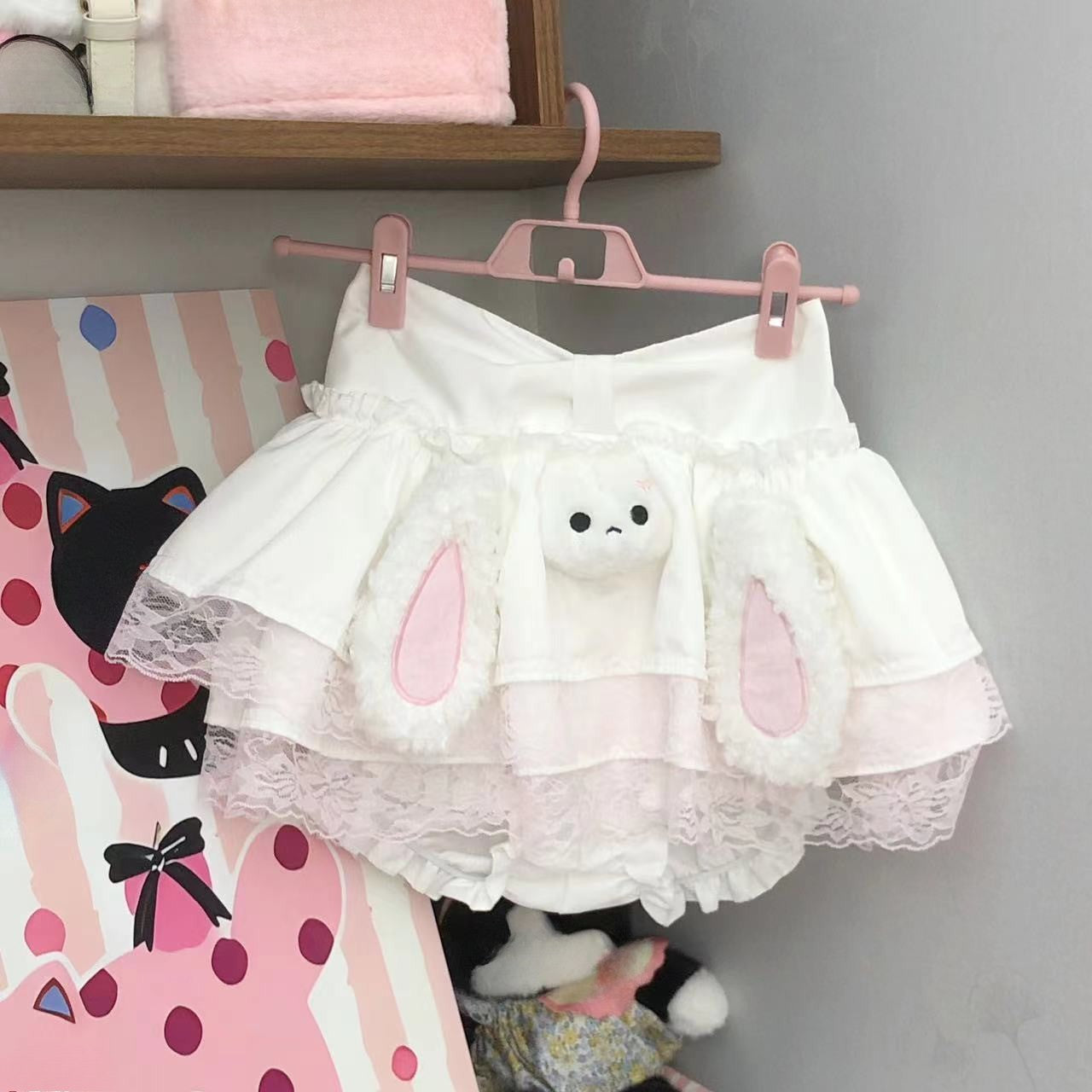 Japanese Kawaii Yellow Cake Skirts Women Casual Y2k Clothing Harajuku Cute Skirts Female Outwear Chic Party Bow Cosplays Girls