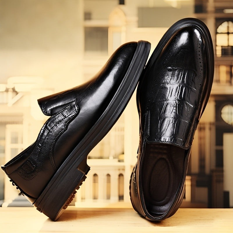 Leather Shoes for Men Wedding Formal Oxfords Business Casual Office Work Shoes for Men Classic Luxury Pointy Men's Dress Shoes