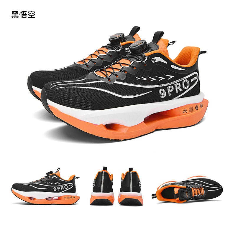 Tênis Esportivo de Corrida Placa de Carbono Especializada Maratona Amortecimento a Ar Masculino Respirável Leve Feminino Confortável Antiderrapante