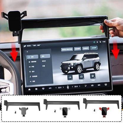 1 mobile phone holder + 1 base For Jetour T2 2023 2024 Car Phone Holder Bracket GPS Stand Mobile Accessories