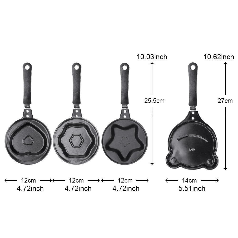 Panela Antiaderente Para Fritar Panquecas, Ovos, Omeletes, Para Café da Manhã, Utensílios de Cozinha Mini