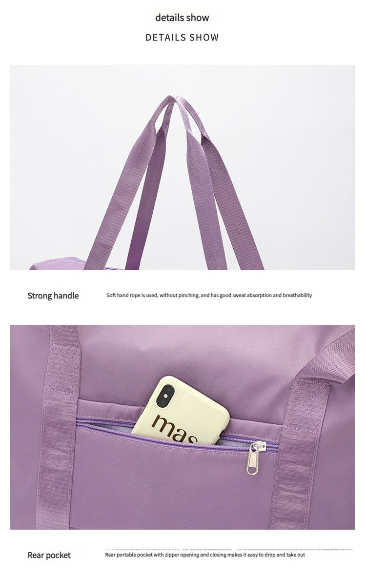 Travel Fitness Waterproof Foldable Luggage Handbag Outdoor Luggage Storage Bag Dry Wet Separation Fitness Bag Handbag