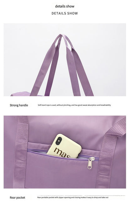 Travel Fitness Waterproof Foldable Luggage Handbag Outdoor Luggage Storage Bag Dry Wet Separation Fitness Bag Handbag