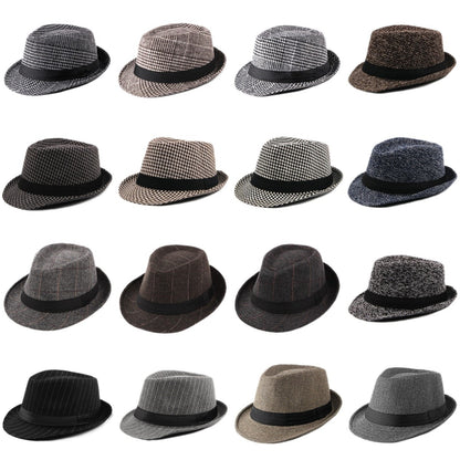 Chapéu de Lã para Casamento Primavera Verão para Homens de Meia-Idade, Casal, Moda Outono Inverno, Festa Xadrez, Design de Luxo, Chapéu Jazz Fedora para Mulheres