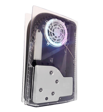Replacement Faceplate Cooling Vents with RGB Light Strip LED Light Ring For PS5 Cover For PlayStation5 Disc Edition