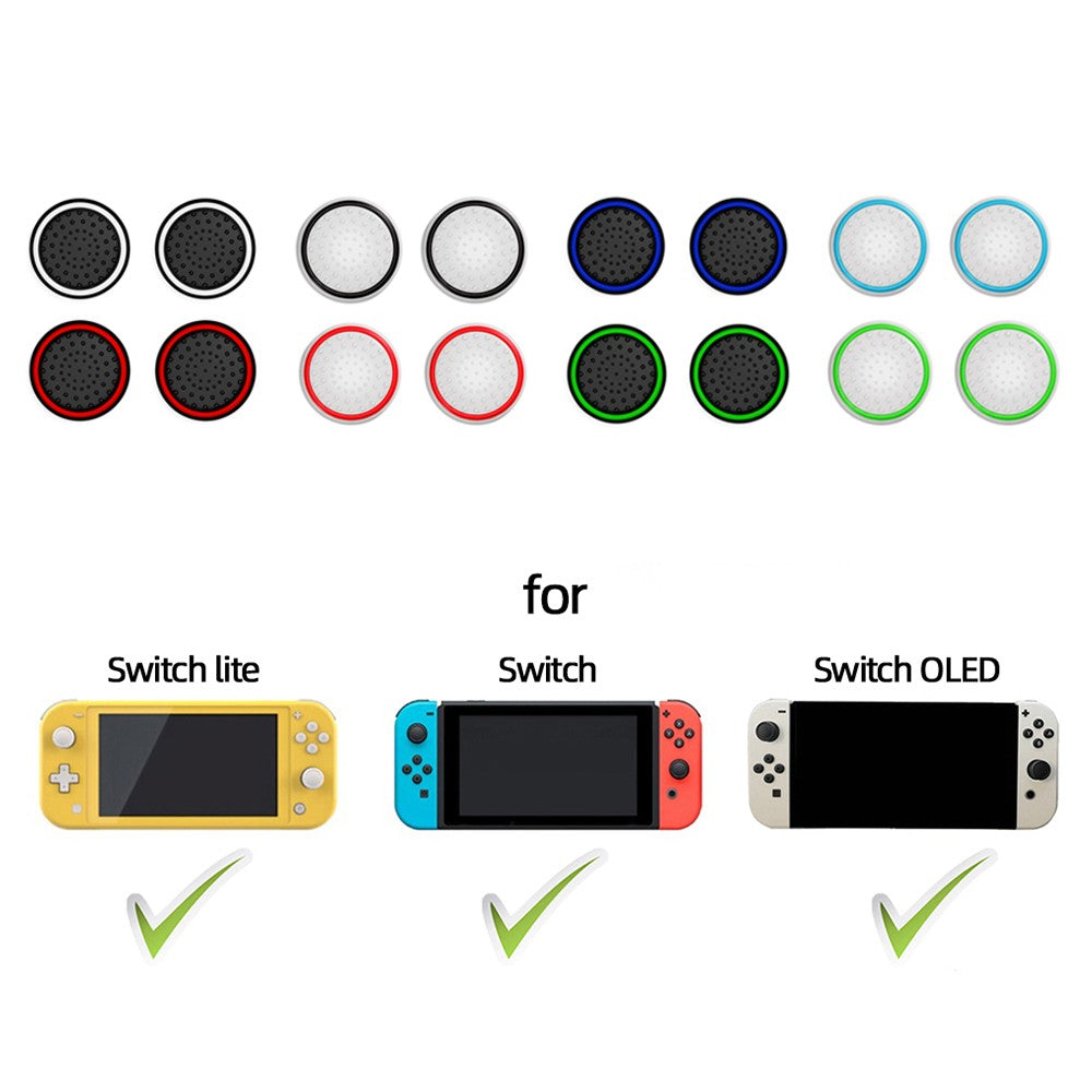 10PCS ThumbSticks Grips for Nintendo Switch/OLED/Lite JoyCon Silicone Luminous Joystick Caps Thumb Stick Cover Accessory