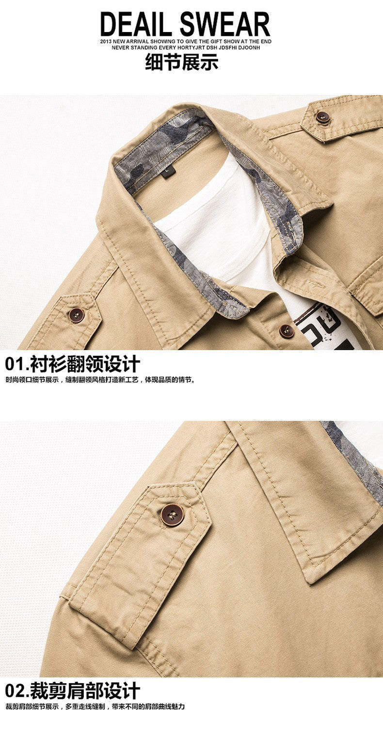 2025 New Men's Cargo Tactical Shirts 100% Cotton Short Sleeve Work Brand Military Shirt Chemise Plus size 5XL