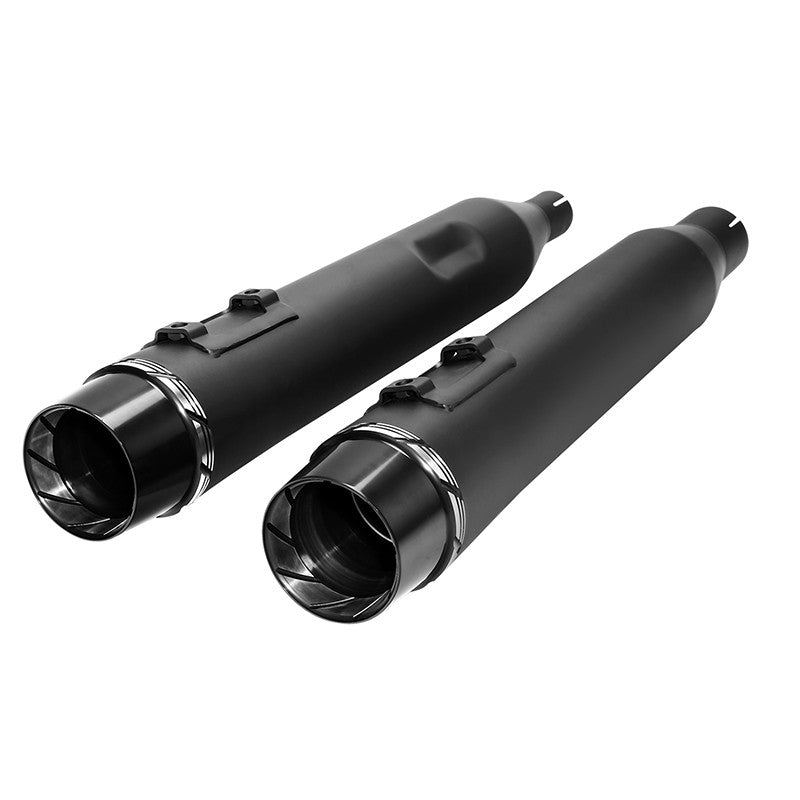 Motorcycle Dual Slip-On Mufflers Exhaust Pipes For Harley Touring Street Glide 2017-2023