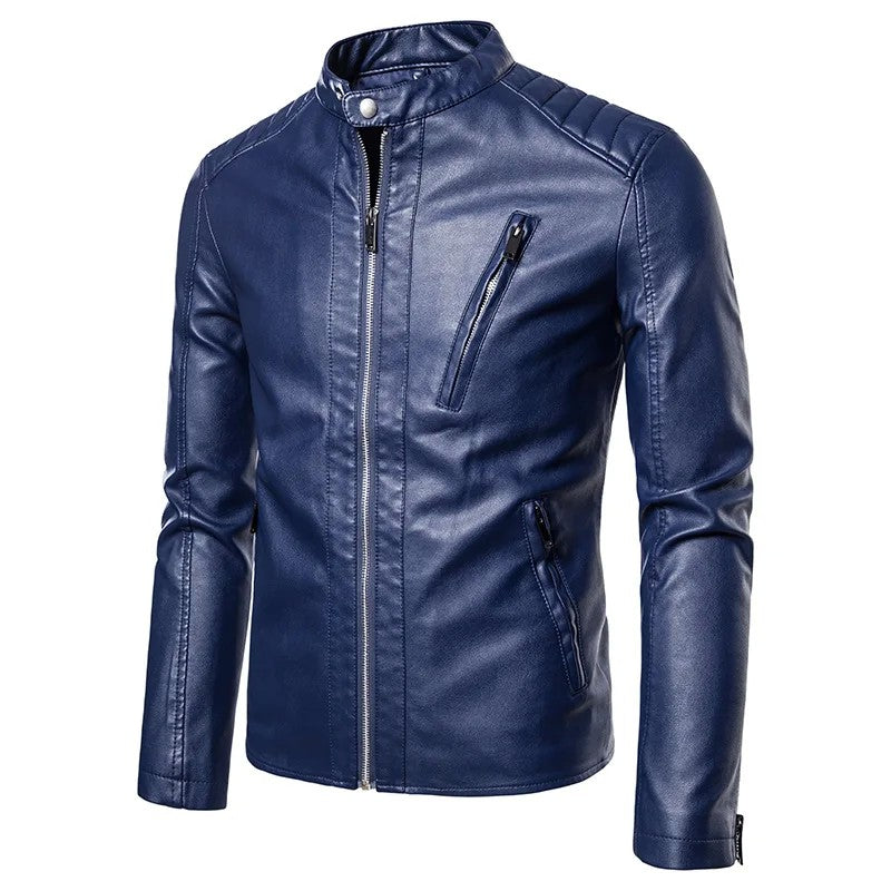 Men 2024 Faux Leather Jacket Motorcycle Autumn Men's Jackets White Jaqueta De Couro Masculina Outwear Male PU Leather Coats 5XL