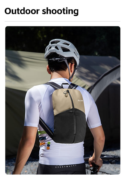 WEST BIKING Portable Lightweight Cycling Backpack Multi-Pocket Design Reflective Water Repellent Trekking Backpack Elastic Strap