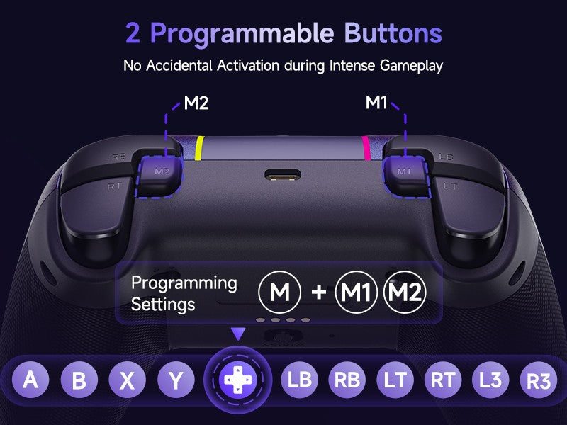 EasySMX White Black Gamepad X05 Pro Wireless PC Gaming Controller for PC Windows iOS Switch Android with Charging Dock