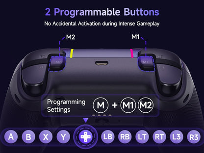 EasySMX White Black Gamepad X05 Pro Wireless PC Gaming Controller for PC Windows iOS Switch Android with Charging Dock