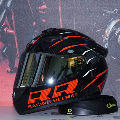 Capacete de Motocicleta Fechado Masculino Feminino DOT Inverno Segurança Antiembaçante Impermeável Pilotagem Moto Capacete Motocross