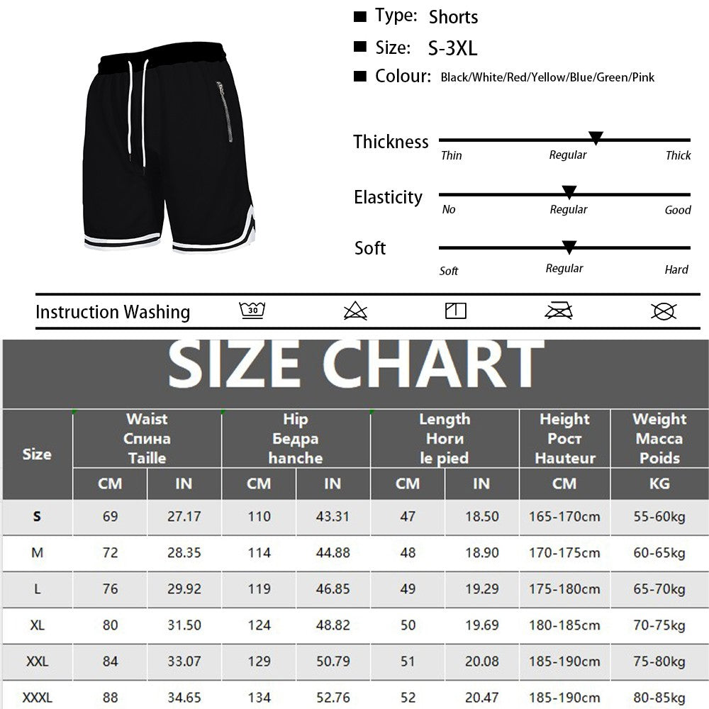 Men's Fitness Joggers Casual Breathable Short Sports Basketball Shorts Mesh Quick Dry Gym Shorts for Male Pants Summer
