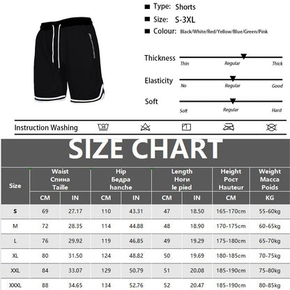 Men's Fitness Joggers Casual Breathable Short Sports Basketball Shorts Mesh Quick Dry Gym Shorts for Male Pants Summer