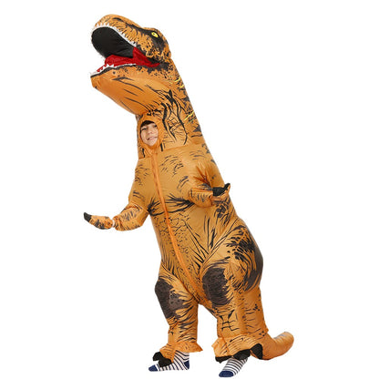 Adult Kids Inflatable Dinosaur Costume T-Rex Cosplay Party Anime Fancy Dress Suit Halloween Costumes for Man Woman