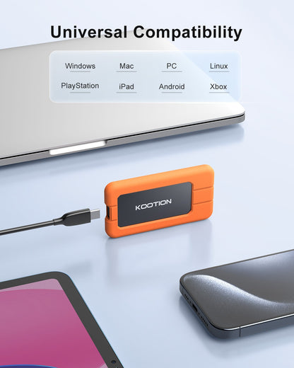 SSD Externo KOOTION X1Max 2TB HD Externo USB 3.2 GEN 2 SSD Portátil 512GB 1TB Mini PSSD para Laptops Desktop PS4 PS5