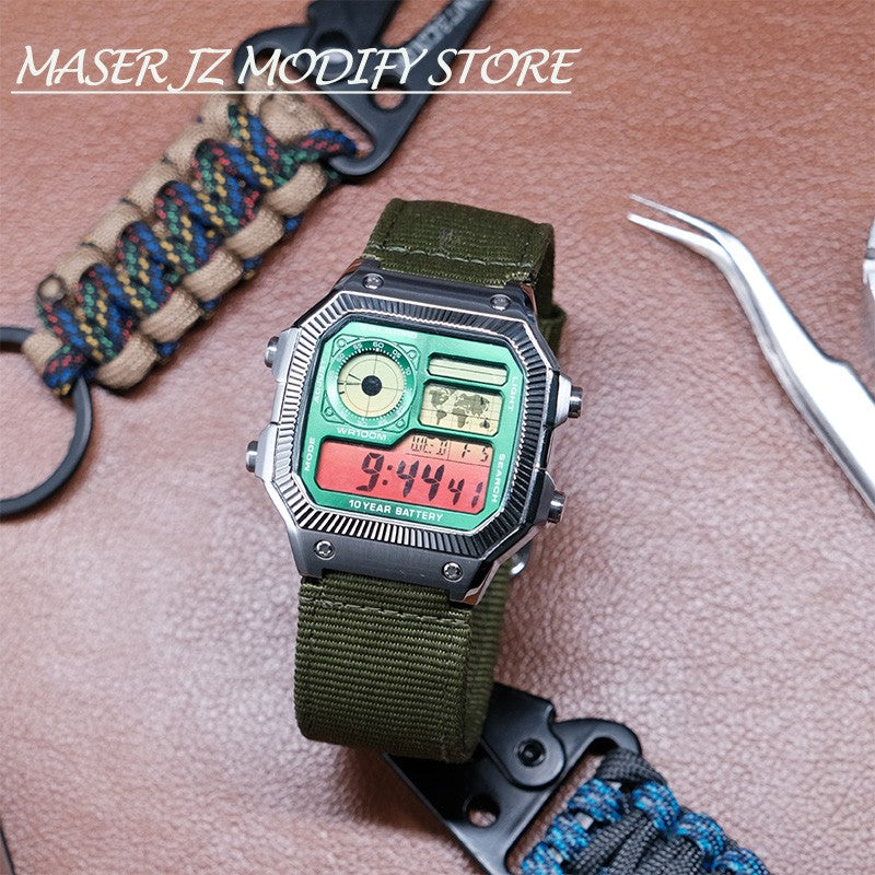 Royale Watch Mod Kit Watch AE-1200WHD-1AVDF Unique Customized Digital Military Watch Waterproof Movement Parts