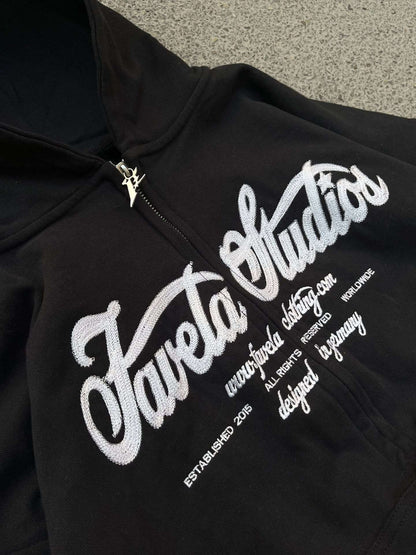 American style Y2K New Fashion Simple Black Oversized Zipper Hoodie Female Harajuku Gothic Casual Joker Couple Street Wear