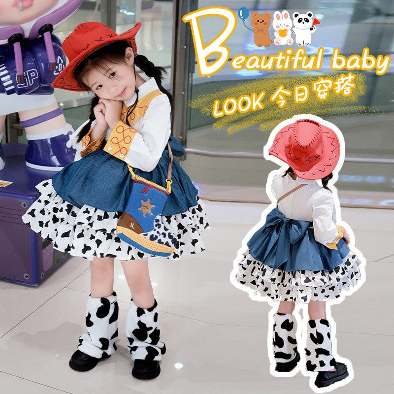 une 1st DayToy Woody, Jessie, and Buzz Lightyear Cosplay Dresses, Halloween Carnival Stage Performance Costumes, Lolita