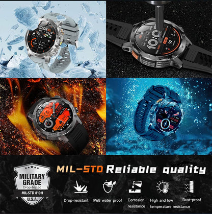 2025 Novo Smartwatch Militar T-Rex 3 Ultra Bateria de 1000mAh 5ATM À Prova D'água Lanterna Monitor Cardíaco Rastreador Esportivo Smartwatch Masculino