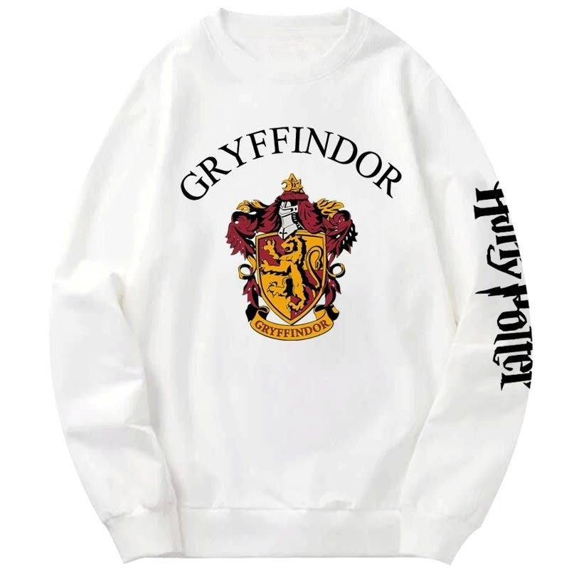 Harry Potter Co Branded Top for Students, College Style, Autumn and Winter Coat, Men's and Women's Loose Round Neck Hoodie