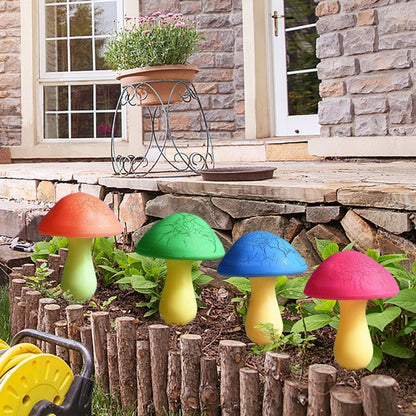 Solar Garden Decor Lights Crack Mushrooms Outdoor Decor Stake String Lights Waterproof Solar Pathway Lights Christmas Decoration