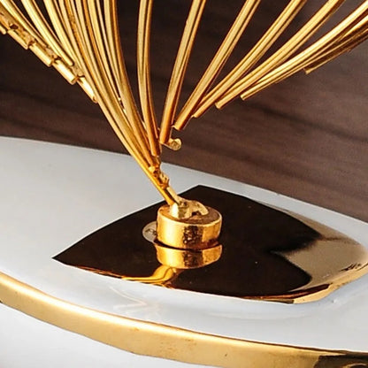 Abstract Ceramic Metal Sculpture Modern Home Decoration Living Room Desktop Office Decoration Accessories Crafts Gift W5315