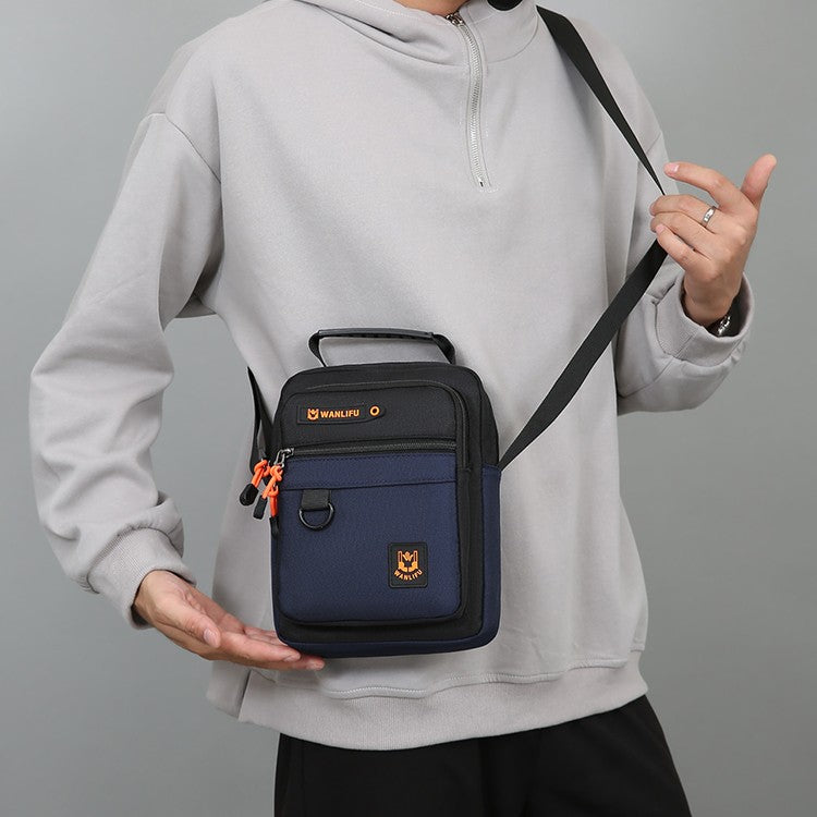 Men's crossbody bag with adjustable shoulder straps, multifunctional single shoulder bag for daily commuting, casual outdoor bag