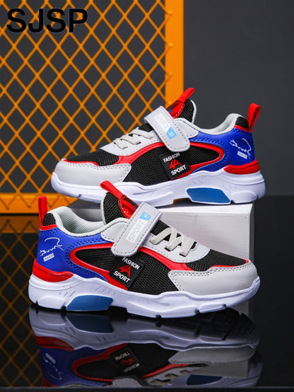 Children's Sports Shoes for Boys, Fashionable Mesh Breathable Casual Sports Shoes, Lightweight Running Shoes, Comfortable