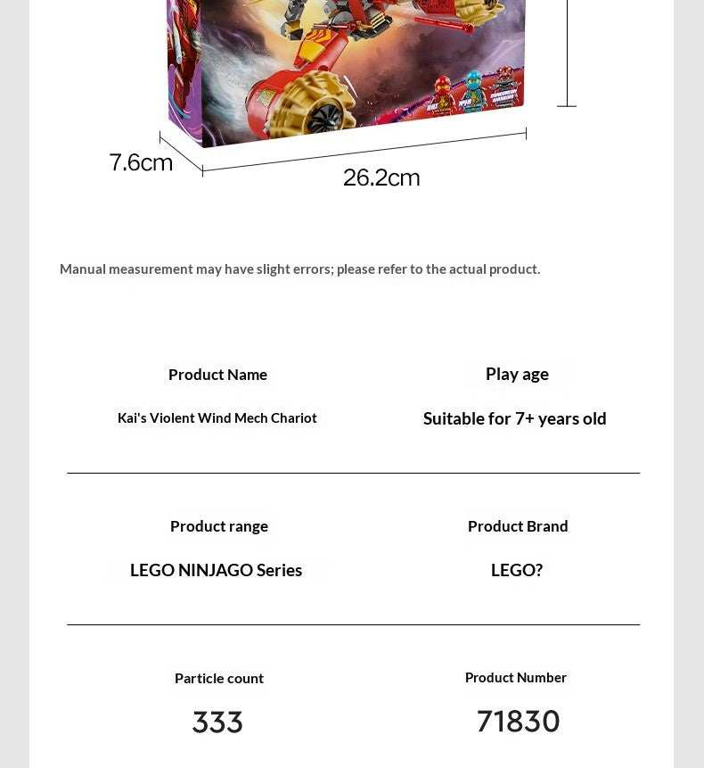 LEGO 71830 Tanque Robô da Tempestade do Kai Brinquedo Série Phantom Ninja Blocos de Construção Infantis para Presentes de Aniversário e Natal