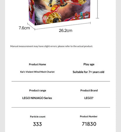 LEGO 71830 Tanque Robô da Tempestade do Kai Brinquedo Série Phantom Ninja Blocos de Construção Infantis para Presentes de Aniversário e Natal