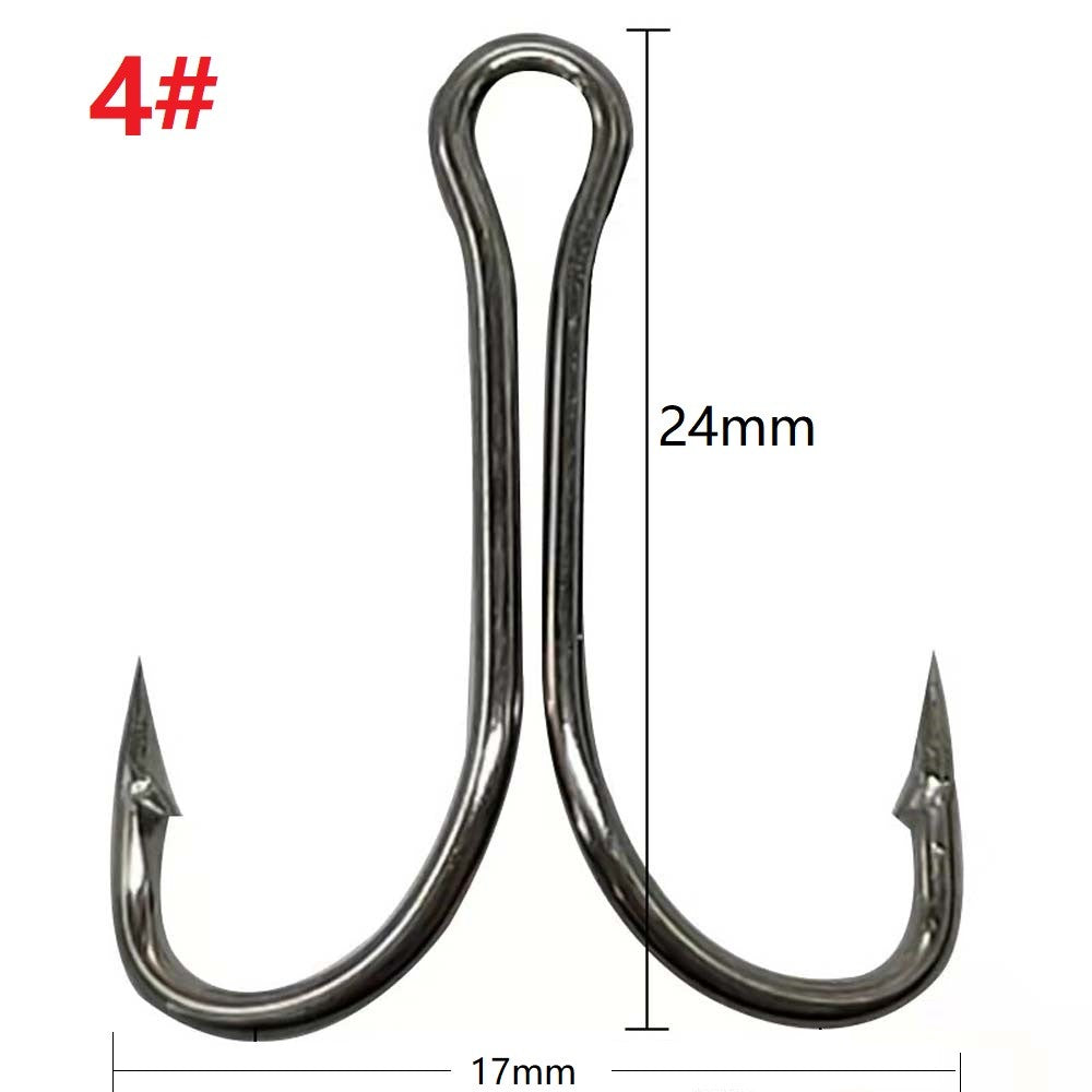 10 pçs/lote Anzol Duplo de Haste Longa Anzóis de Pesca para Atar Mosca Anzol Duplo Anti-ervas Daninhas para Isca Macia Jig Robalo Carpa Acessórios de Pesca