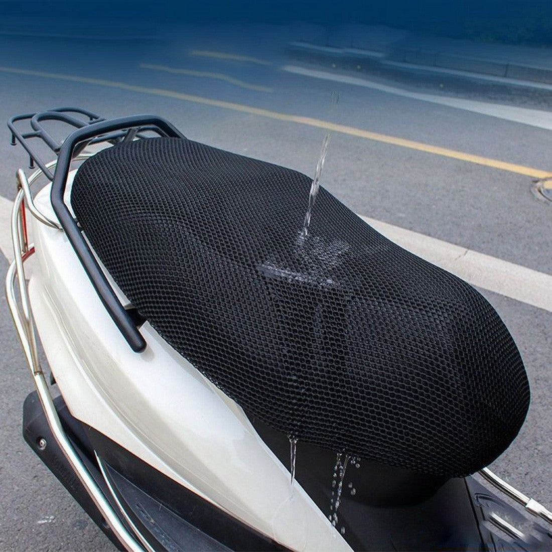 Capa de Assento de Motocicleta em Malha 3D Respirável Antiderrapante para Quatro Estações Capas de Assento de Scooter para Motocicleta Almofada Acessórios M/L/XL/XXL/XXXL