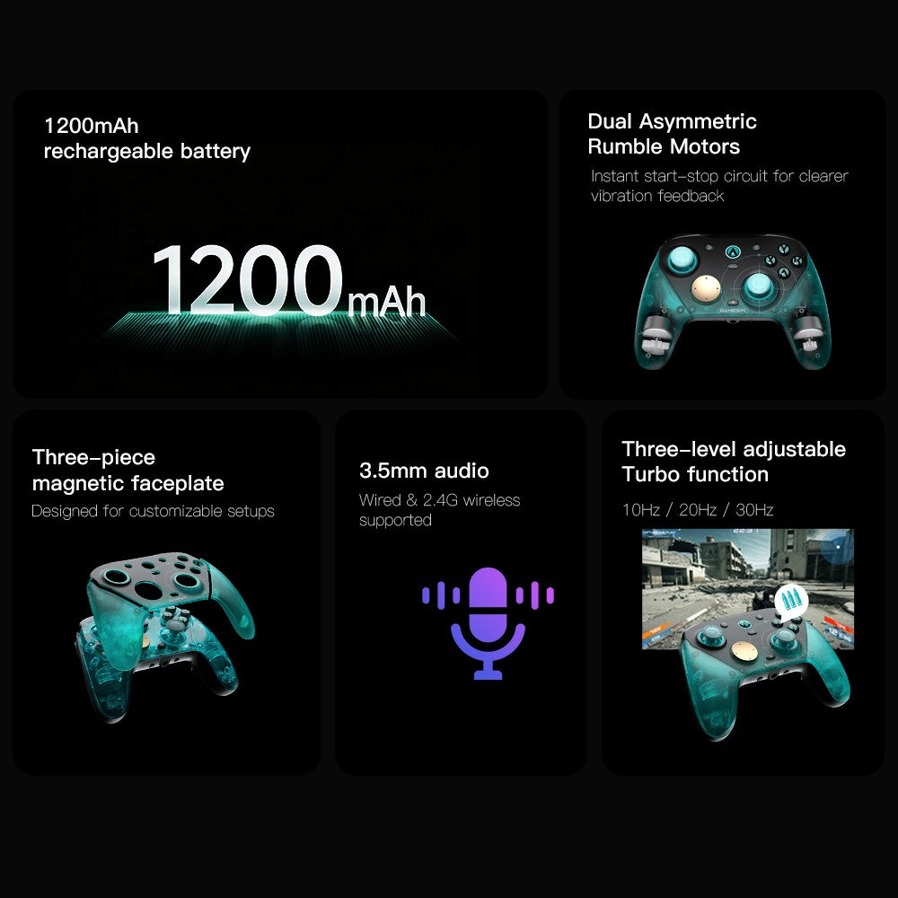 GameSir G7 Pro 8K Aimlabs Edition Hall Effect Switch Controller for Nintendo Switch 2, Wireless Gamepad with Charging Station