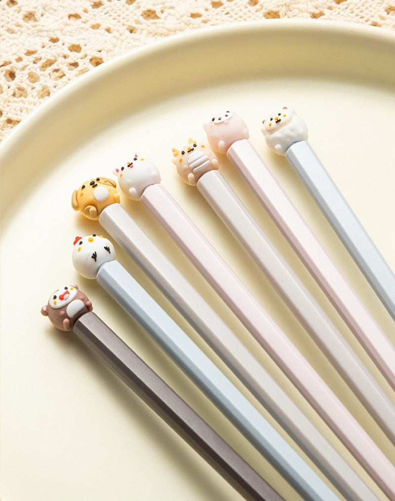 22cm 3D Bonitos Desenhos Animados Animais Hashi Para Crianças Hashi Chinês Comida Sushi Varas Casa Cozinha Louça Jantar Ferramenta de Cozinha