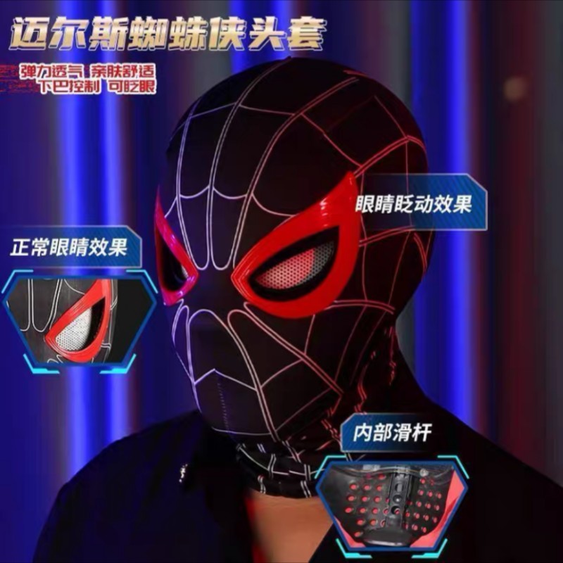 Promoção Máscara Capacete Homem-Aranha Espetacular da Marvel Colecionável Cosplay com Olhos Luminosos e Controle de Anel Elétrico