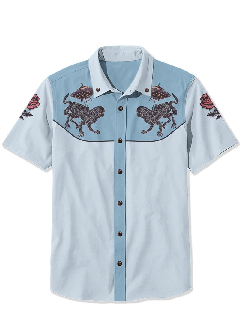 Men's Shirt Summer Casual Fashion Men Short Sleeved Shirt Loose Hawaiian Shirt Mens Casual Top Ropa Hombre Camisas Para Hombre